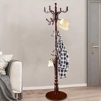 Standing Coat Rack  Tree Freestanding Wooden  Rack Modern  Racks Office  Stand for Hat Purse Corner Entryway
