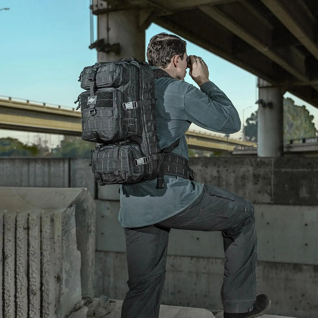 Detachable Waist Pack, MOLLE Internal Frame Rucksack, MilitaryMAXPEDITION Gyrfalcon Backpack (Black) 36L Tactical Backpack with