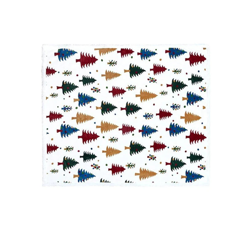 Christmas Sherpa Fleece Throw Blanket - Holiday Plush Blanket for Couch, Sofa & Bed, Festive Gift for Women