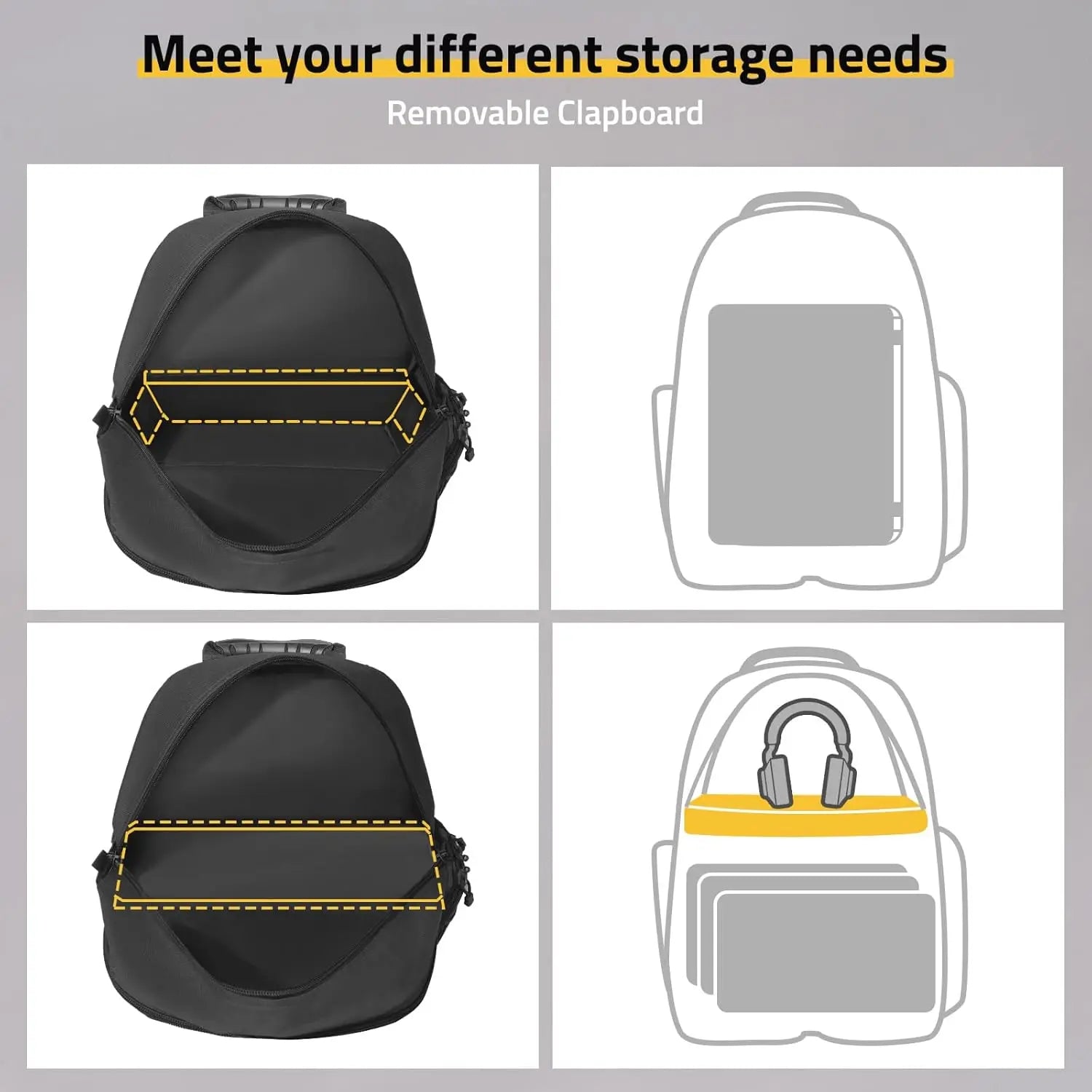 Tactical Range Backpack for Men - Pistol Case Daypack with Removable Divider, Black Regular