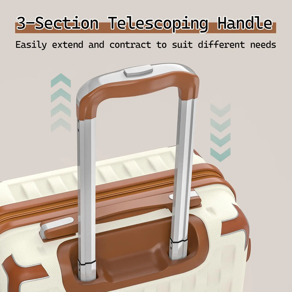 Melalenia 3-Piece Travel Luggage Set, Lightweight Durable Suitcase, TSA Lock, Spinner Wheels
