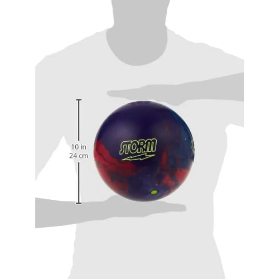 Storm Phaze II Bowling Ball for Professional Use Black with High-Performance Reactive Coverstock Optimized for Heavy Oil Condit