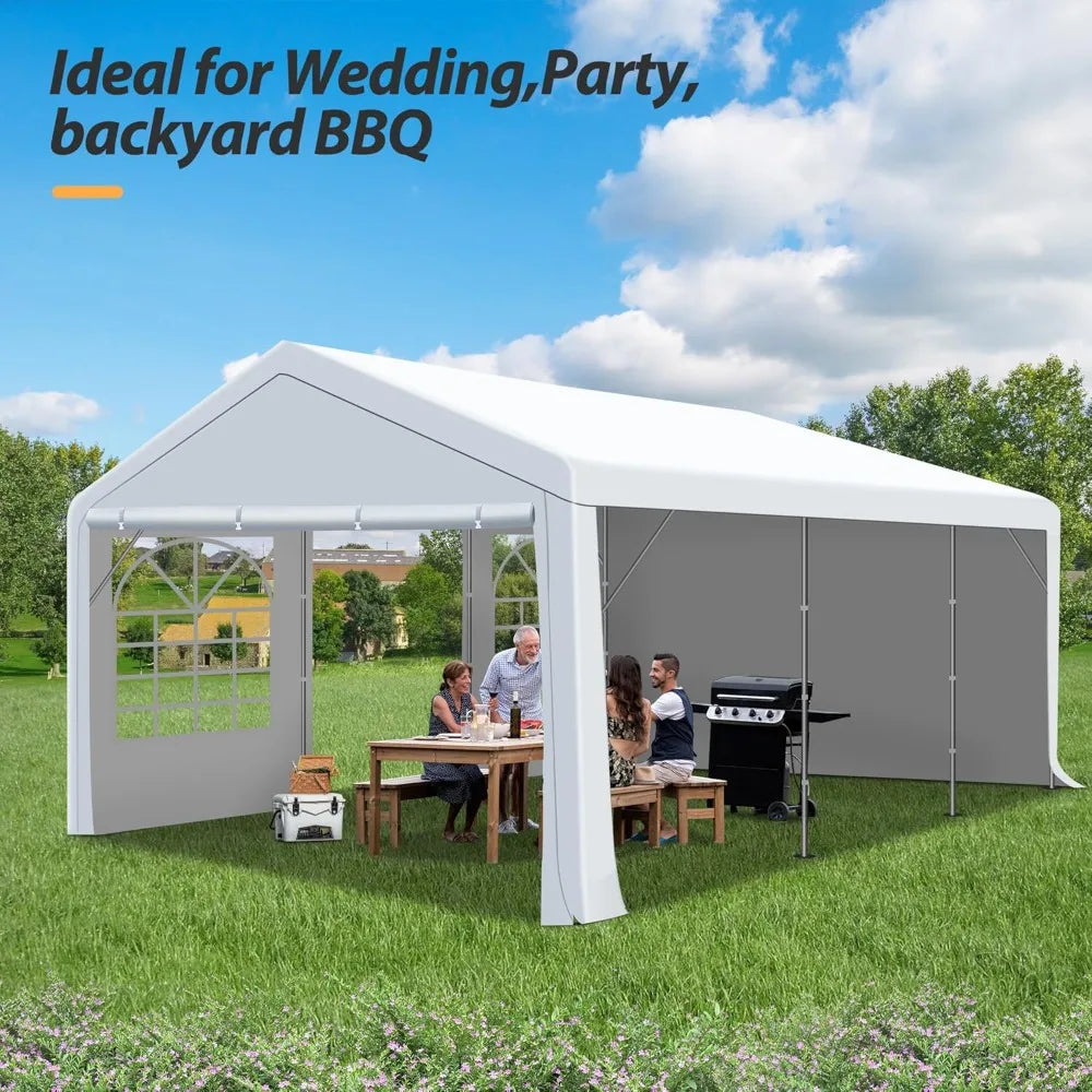 Heavy-Duty 13x20 Foot Outdoor Wedding Party Tent with Detachable Sidewalls for Events and Shelters
