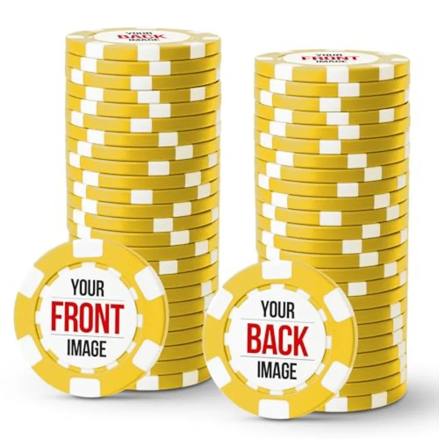 Custom Poker Chips 50 100 200 or 500 Piece Sets Personalized Poker Chips with Logo Durable Composite Material Premium Black and