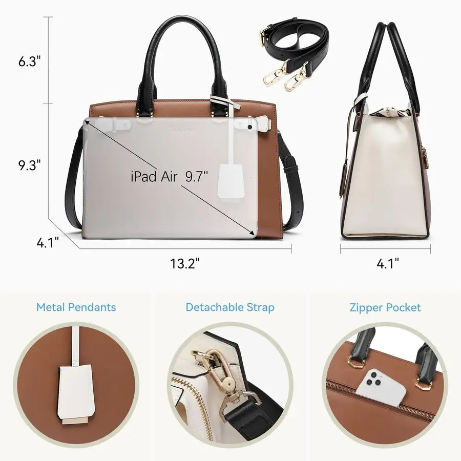 Leather Handbag Designer Satchel Purses Top Handle Shoulder Totes Crossbody Bag