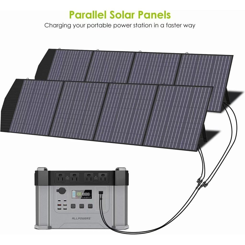 ALLPOWERS Portable Solar Panel 18V Foldable Solar Panel Kit with Solar Output Waterproof IP66 Solar Charger for RV Laptops Camp