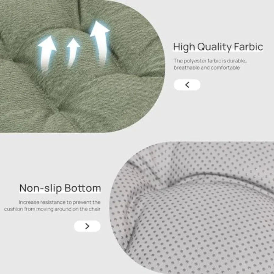 Memory Foam Chair Cushions Set of 4 Outdoor/Indoor Chair Pads for Dining Chairs 4 Pack Seat Cushions for Kitchen Dining Room Of