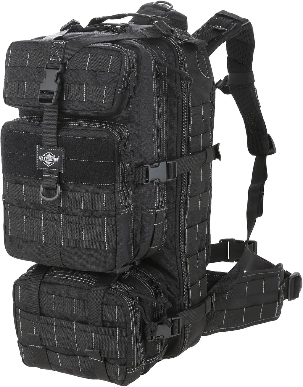 Detachable Waist Pack, MOLLE Internal Frame Rucksack, MilitaryMAXPEDITION Gyrfalcon Backpack (Black) 36L Tactical Backpack with