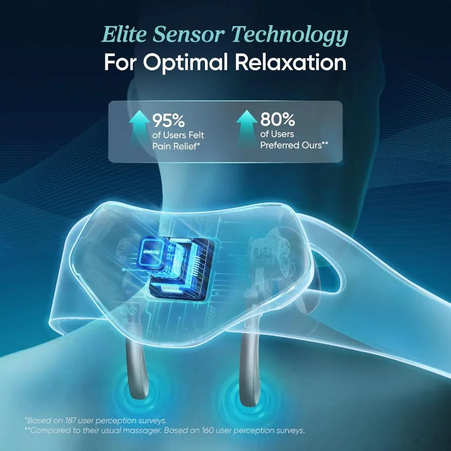 Cordless Neck Massager for Pain Relief Deep Tissue Shiatsu Shoulder Massager with Heat Massage Tools for Back Trapezius Lymphat