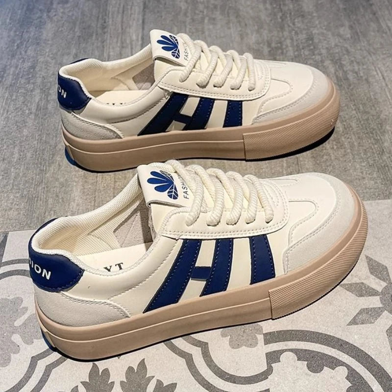 Casual Women's Sneaker Shoes Comfortable flat shoes zapatos de mujer Women's Vulcanize Shoes Design Round Toe Lace Up Sports