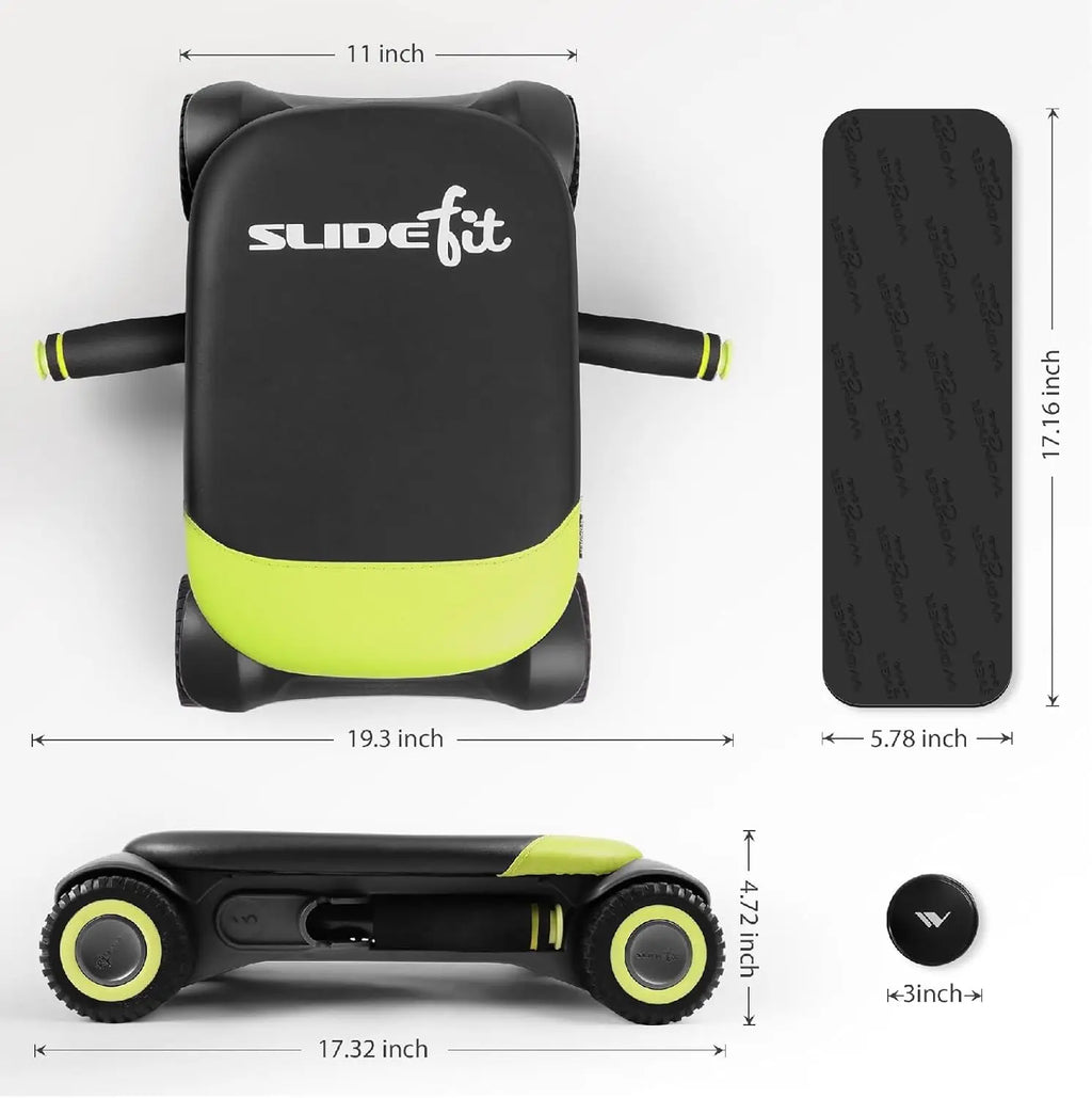 4-Wheel Ab Roller with Automatic Rebound, Core Workout Equipment for Home Fitness