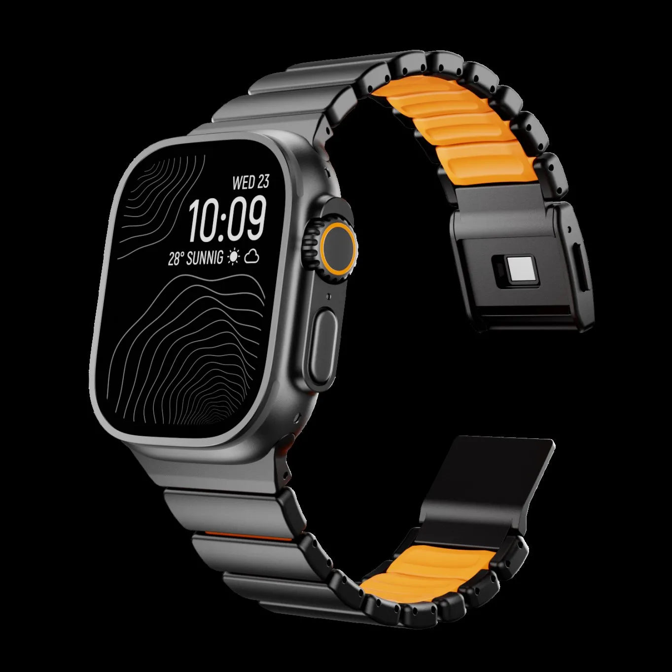 Magnetic Titanium+Silicone strap for Apple Watch bands Ultra 3 2 49mm 46mm 45mm 44mm Bracelet iWatch series 11 10 9 8 7 6 5 SE 3