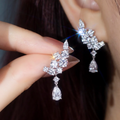 18K Gold Earring White Lab Grown Diamonds VS Quality Jewelry MSE-645