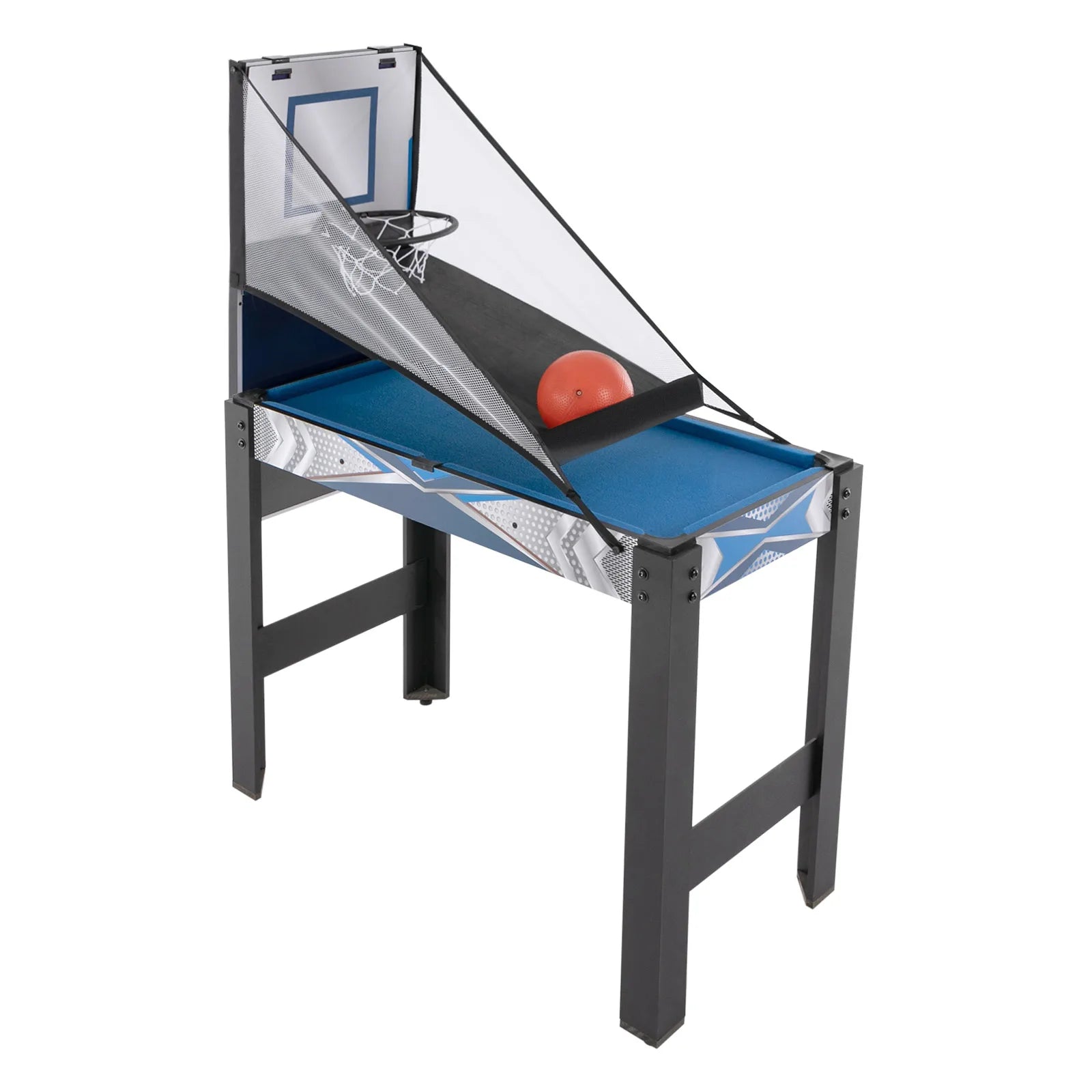 5-in-1 Multi Game Table Mdf Combo Game Table Billiard Basketball Hockey Ping Pong Safety Bow Arrow Casual Table Game