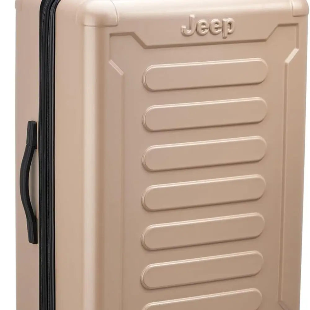 Beige 2-Piece Luggage Set with Spinner Wheels, 20 & 28 Hardshell Expandable