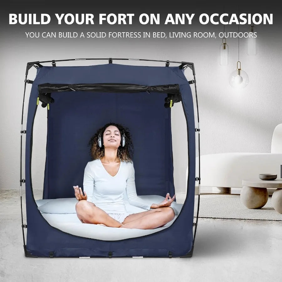 Bed Tent Bed Canopy Full Size Tents for Adult and Original Design Portable Dream Tent Indoor Sleeping Tents 80 Blackout with 3