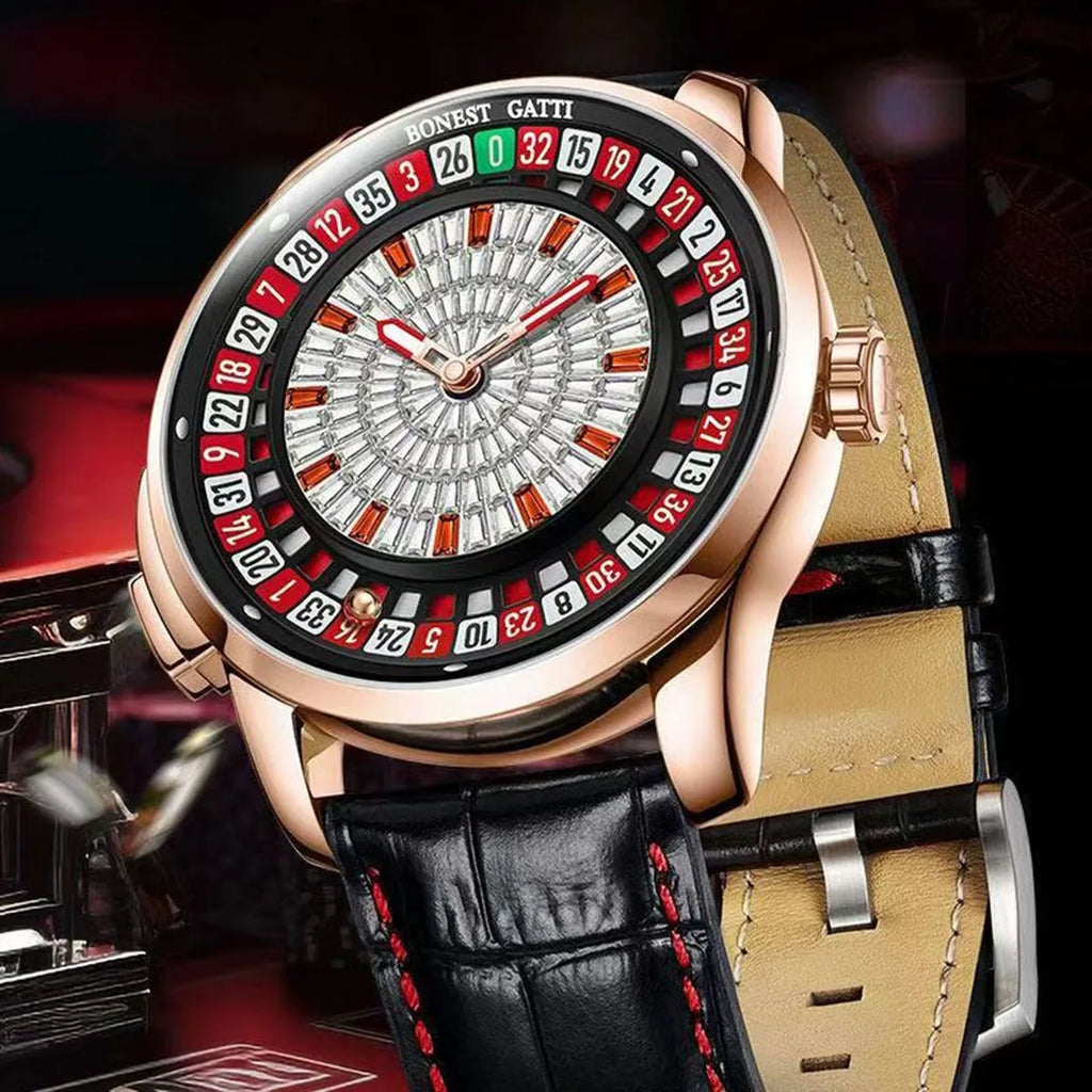 BONEST GATTI BONEST GATTI Rotating Dial Men's Watch Is An Automatic Mechanical Watch With A Rotating Dial