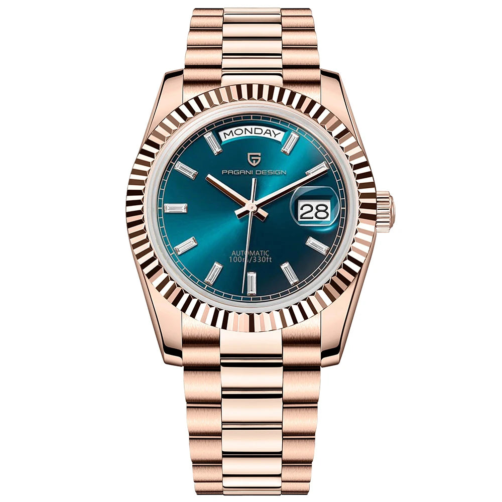 PAGANI DESIGN DD40 Men's Watches 2026 Top Luxury Rose Gold Watch For Men Automatic Mechanical Wristwatches Waterproof Gift Clock