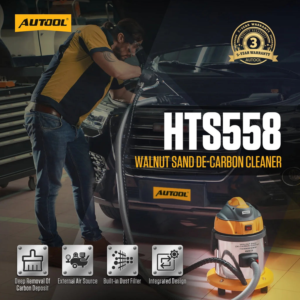 AUTOOL HTS558  Engine Carbon Deposition Cleaner Intake Pipe Valve Cleaning Machine Decarbonizing Automotive Decarbon Wash