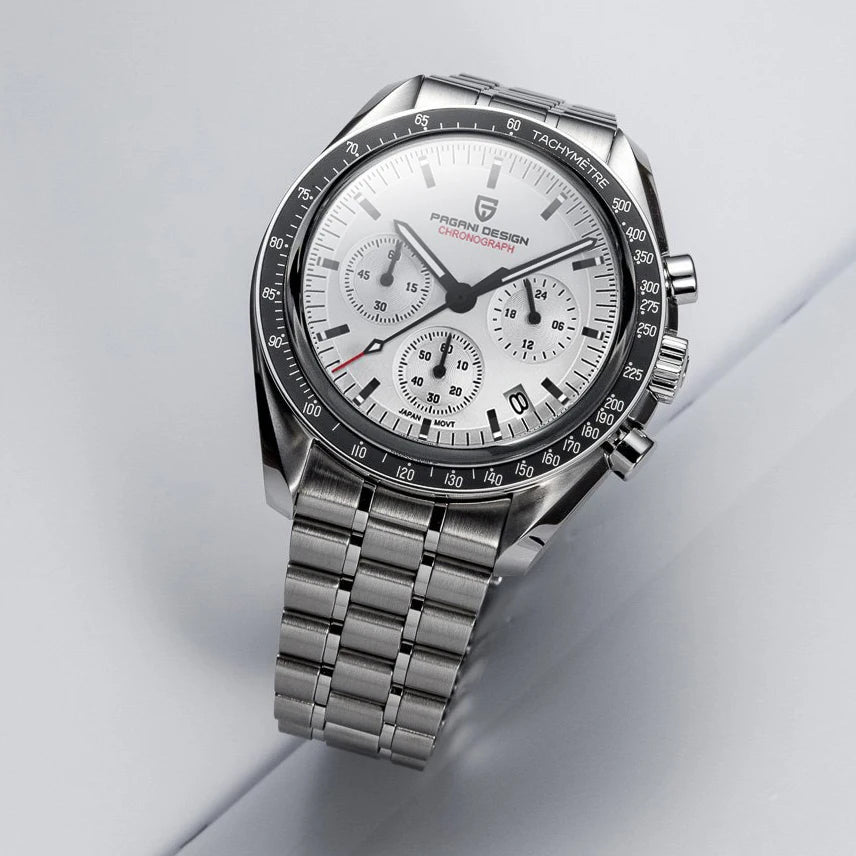 PAGANI DESIGN V5 PD1701 Moon Watches Luxury Quartz Watch For Men Sport Speed Chronograph AR Sapphire glass 100M Waterproof 2025