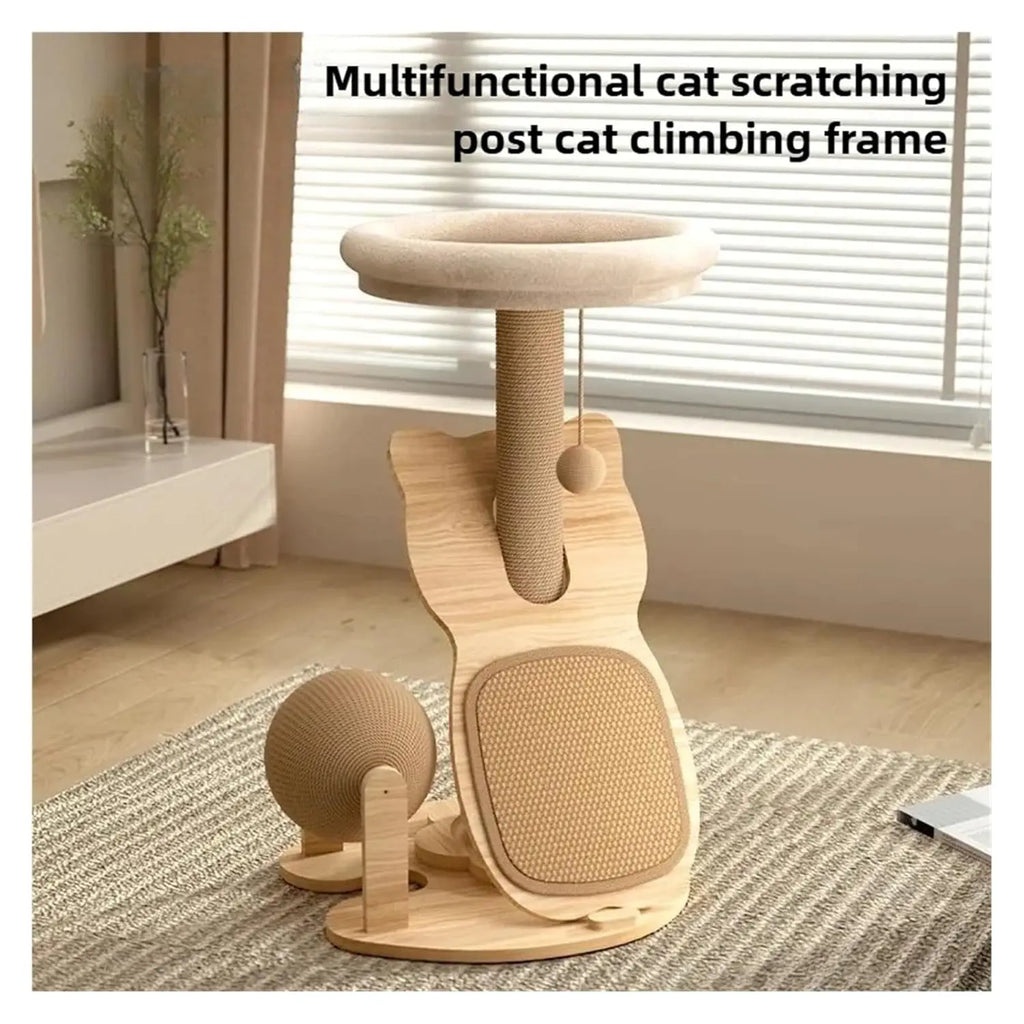 cat Tower, Household Sisal Cat Climbing Frame Small Toy Nest Solid Wood Turntable Pet Product Supplies Scratchers, Customized
