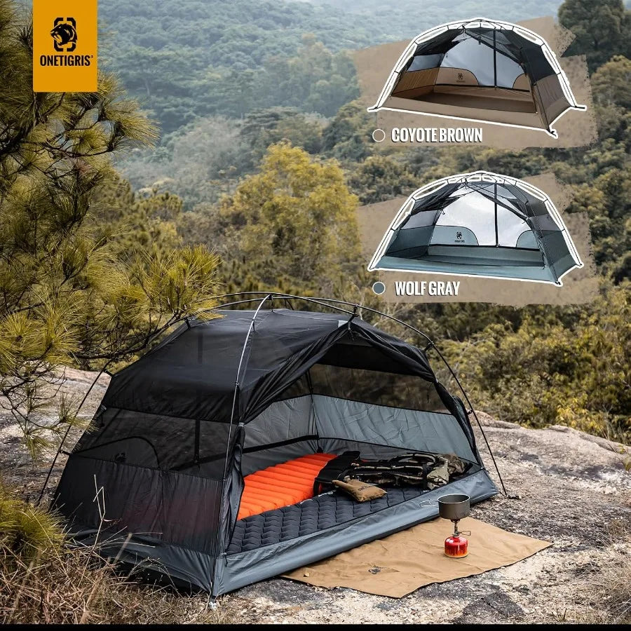 2 Person Backpacking Tent Shelter Free Standing Lightweight Waterproof 3 Season Camping Tent for Outdoor Hiking Mounta