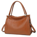 Genuine Leather Purses with Detachable Satchel Strap, Ladies Tote Bag Handbags TopHandle Shoulder Hobo Bags