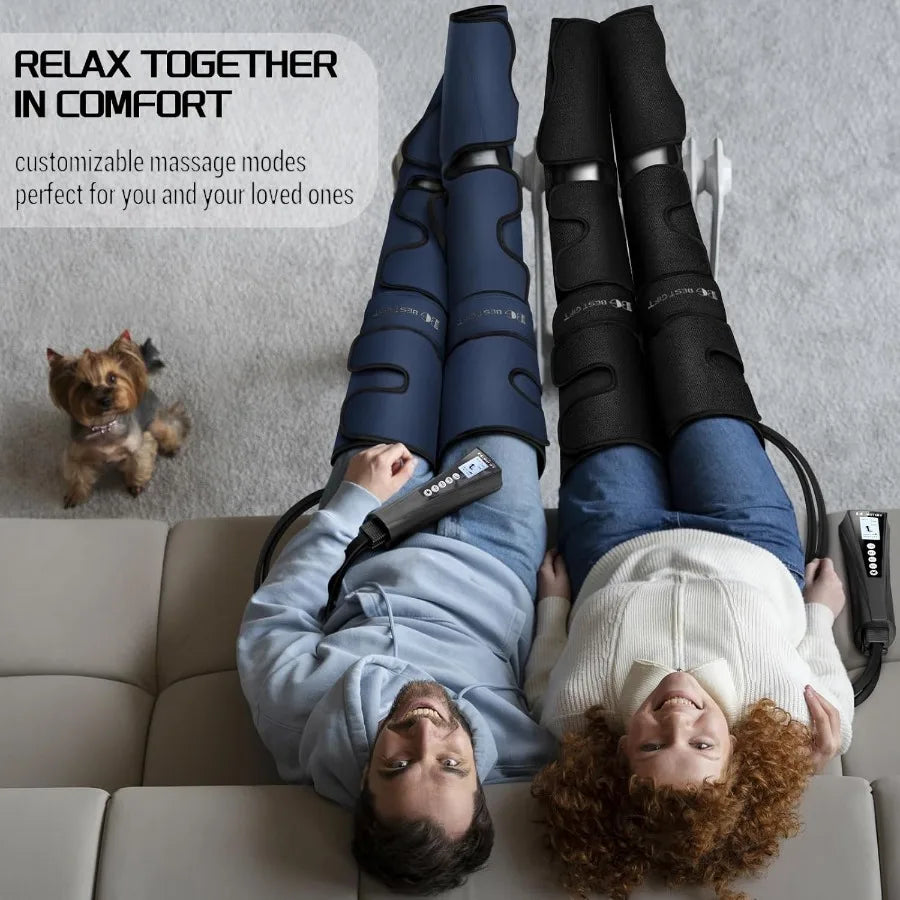 Bestgift Christmas Gifts for Men Women Mom Dad Mother's Day Father's Day Air Compression Massager with Heat for Foot Leg Calf T