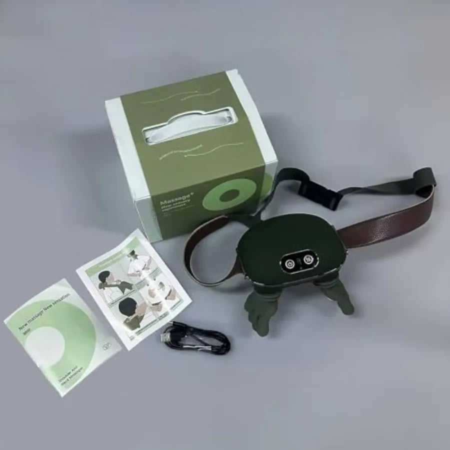 Bionic Heated Massager Portable Shiatsu Neck and Back Massager Electric Deep Tissue 4D Kneading Massage Simulated Human Hand De