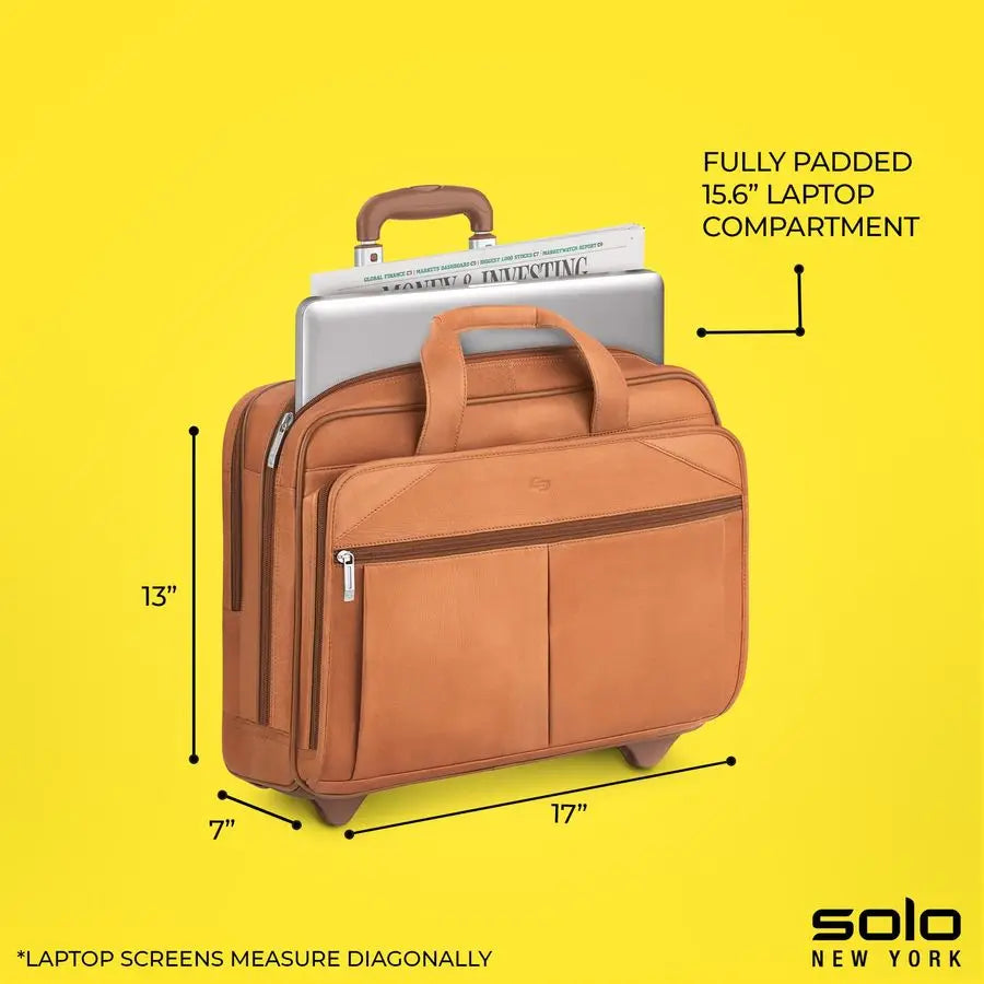 Rolling Case with Wheels Roller Laptop Bag, Wheeled Briefcase for Women amp Men, Carry On Size for Travel, Fits 15.6 Computer Wa