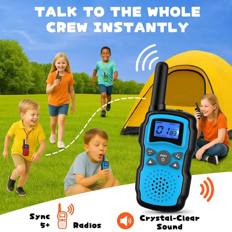 Walkie Talkies Rechargeable for Kids Adults Long Range,Xmas Birthday Gift for Boys Girls 3 4 5 6 7 8 9 10 Year Old,Hiking Campin
