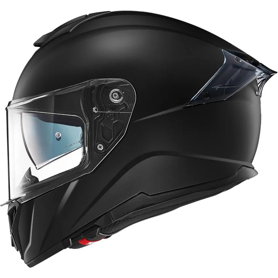 Full Face Dual Visor Motorcycle Helmets with Rear Wing Pinlock Compatible for Street Riding HighPerformance Protective Helmet w