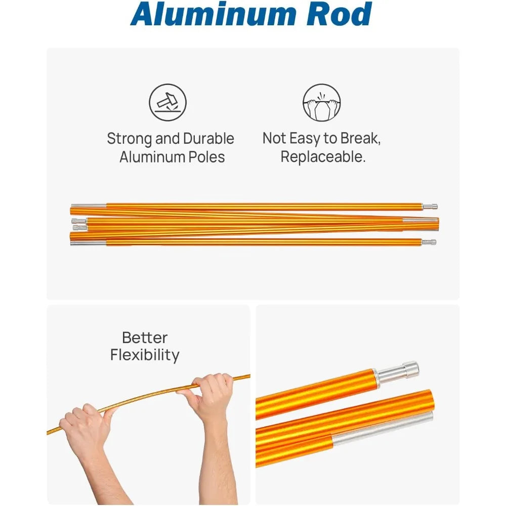 Camping SUV Tent with Rainfly, Double Door Car Tent featuring Aluminum Poles and Waterproof SUV Tailgate Tent