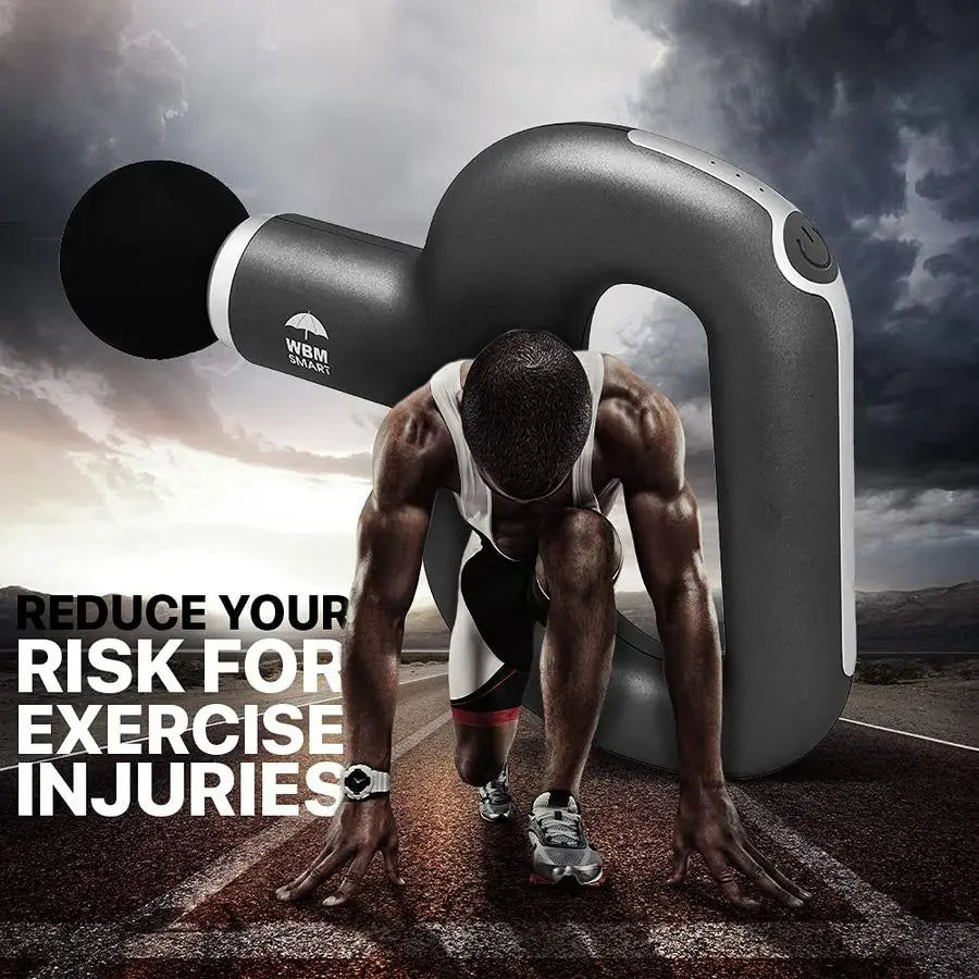 Massage Gun, Stress Relief Massage Gun, Deep Tissue Relaxation with 6 Massage Heads 3 Speed Levels, Percussion Massager for Athl