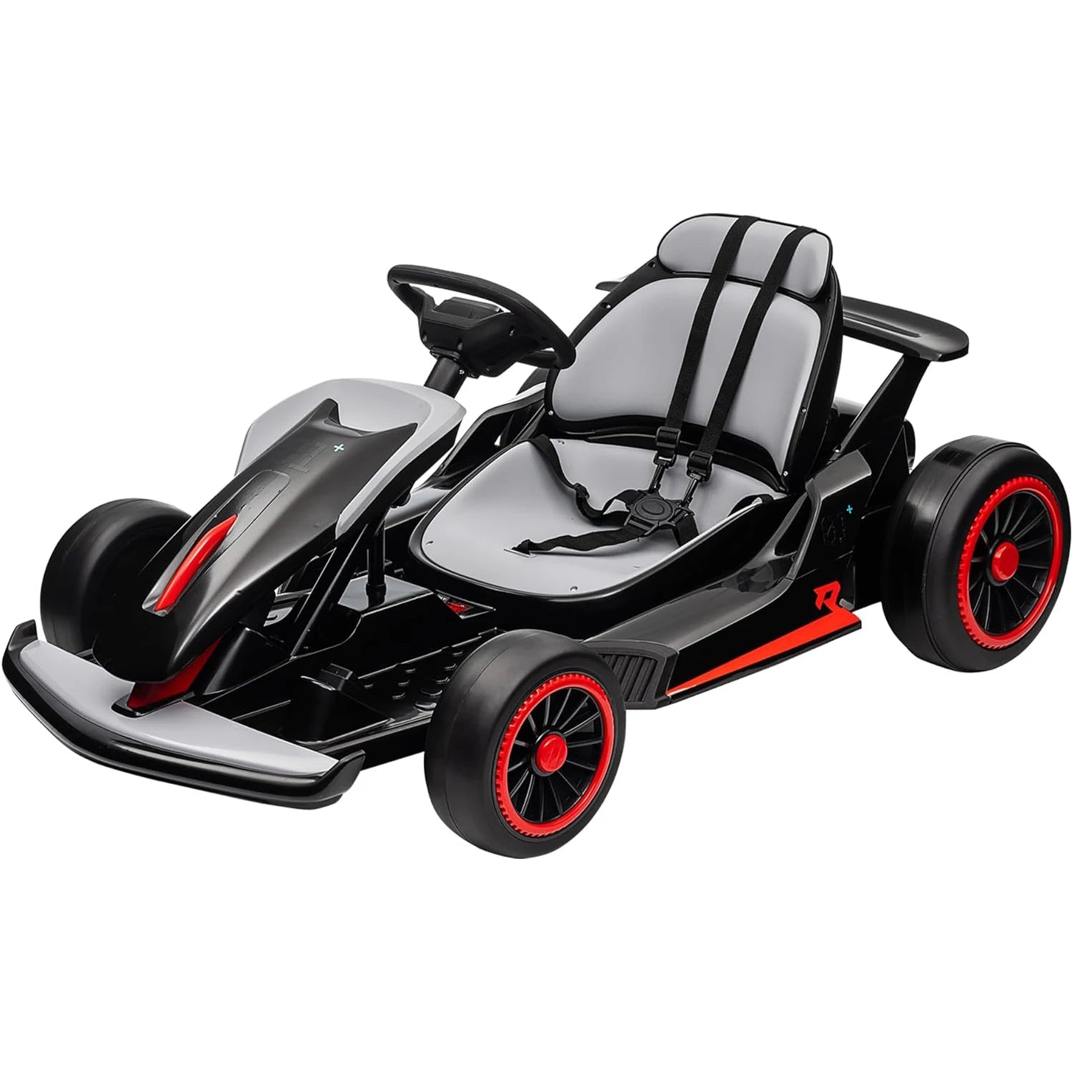 Go Kart, Electric Drift Kart Car with 24V 7Ah Outdoor Ride On Toy 2 * 200W Motor, 8.1 MPH, LED Lights 6-12 Years