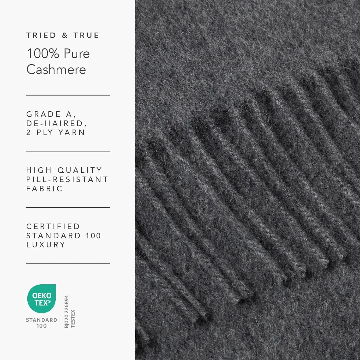 Luxury 100% Pure Cashmere Winter Scarf for Women - Soft, Warm & Elegant Accessory