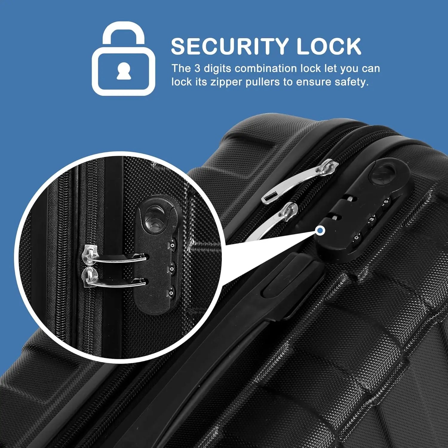 Luggage Set 3 Piece Hardside Expandable Luggage with Spinner Wheels Hardshell Lightweight Durable Suitcases Travel Carry Ons