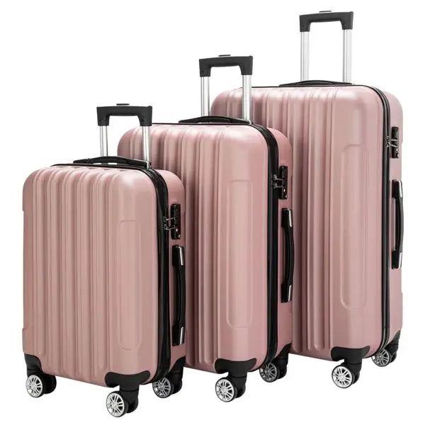 3-in-1 Multifunctional Large Capacity Traveling Storage Suitcase Luggage Set Rose Gold
