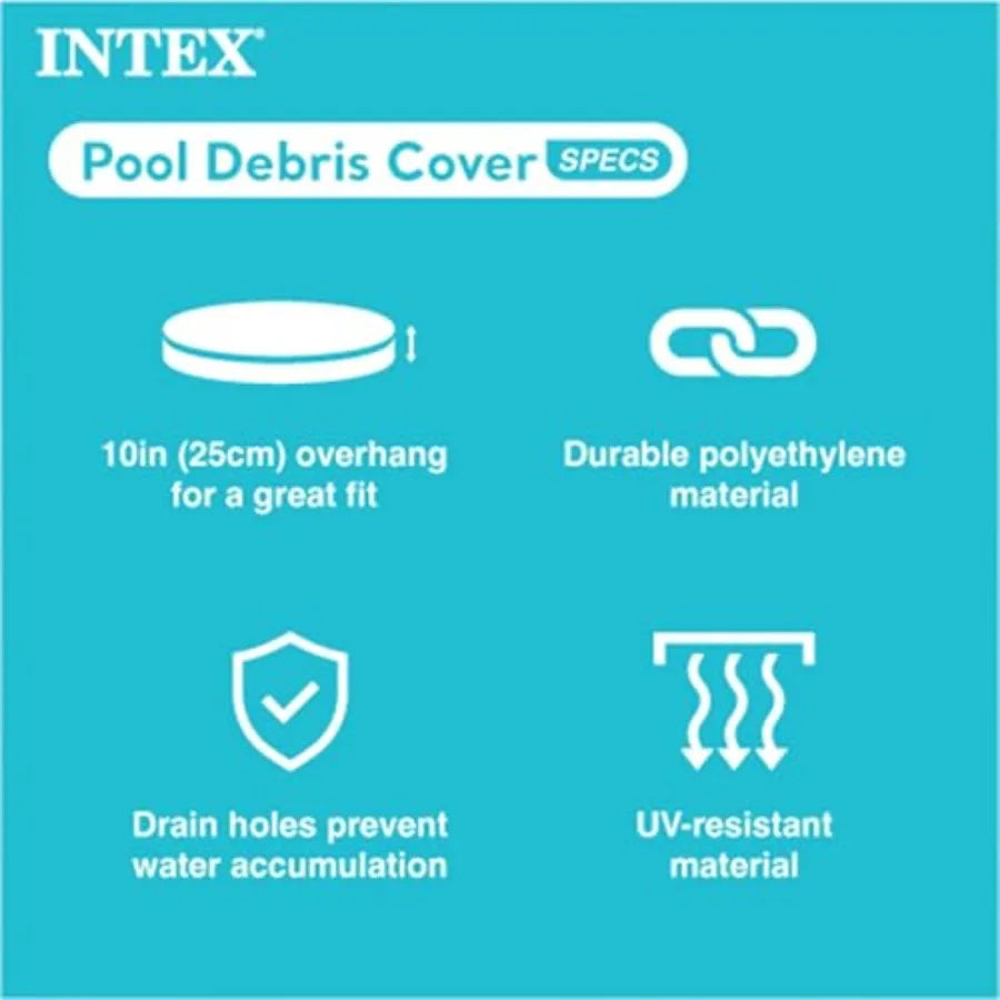 10ft x 30in Round Above Ground Outdoor Swimming Pool Set with 330 GPH Filter Pump Cartridge and Protective Round Pool Cover for