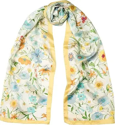 Italian Crafted 100% Silk Long Fashion Scarves for Women - Luxurious Style & Comfort