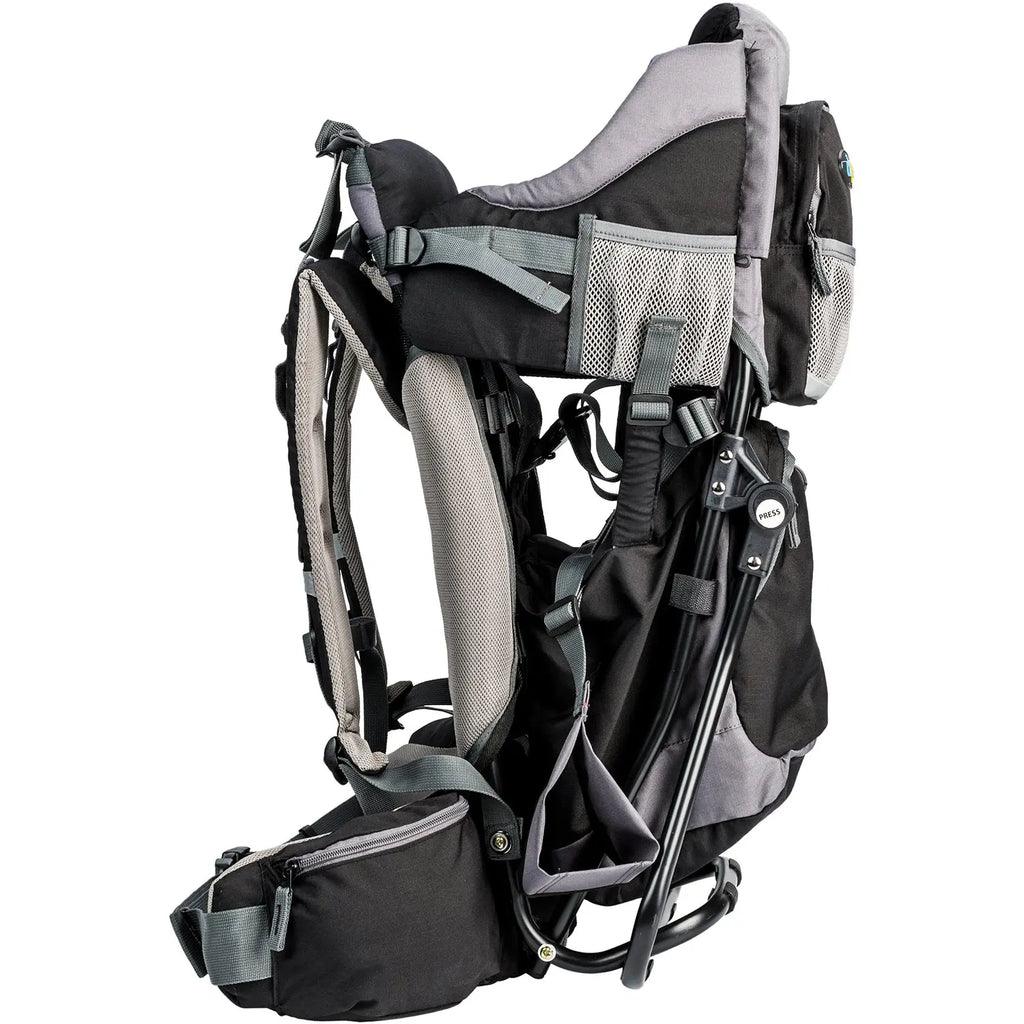 Baby Backpack Hiking Kid Toddler Child Carrier with Stand and Sun Shade Visor, Black