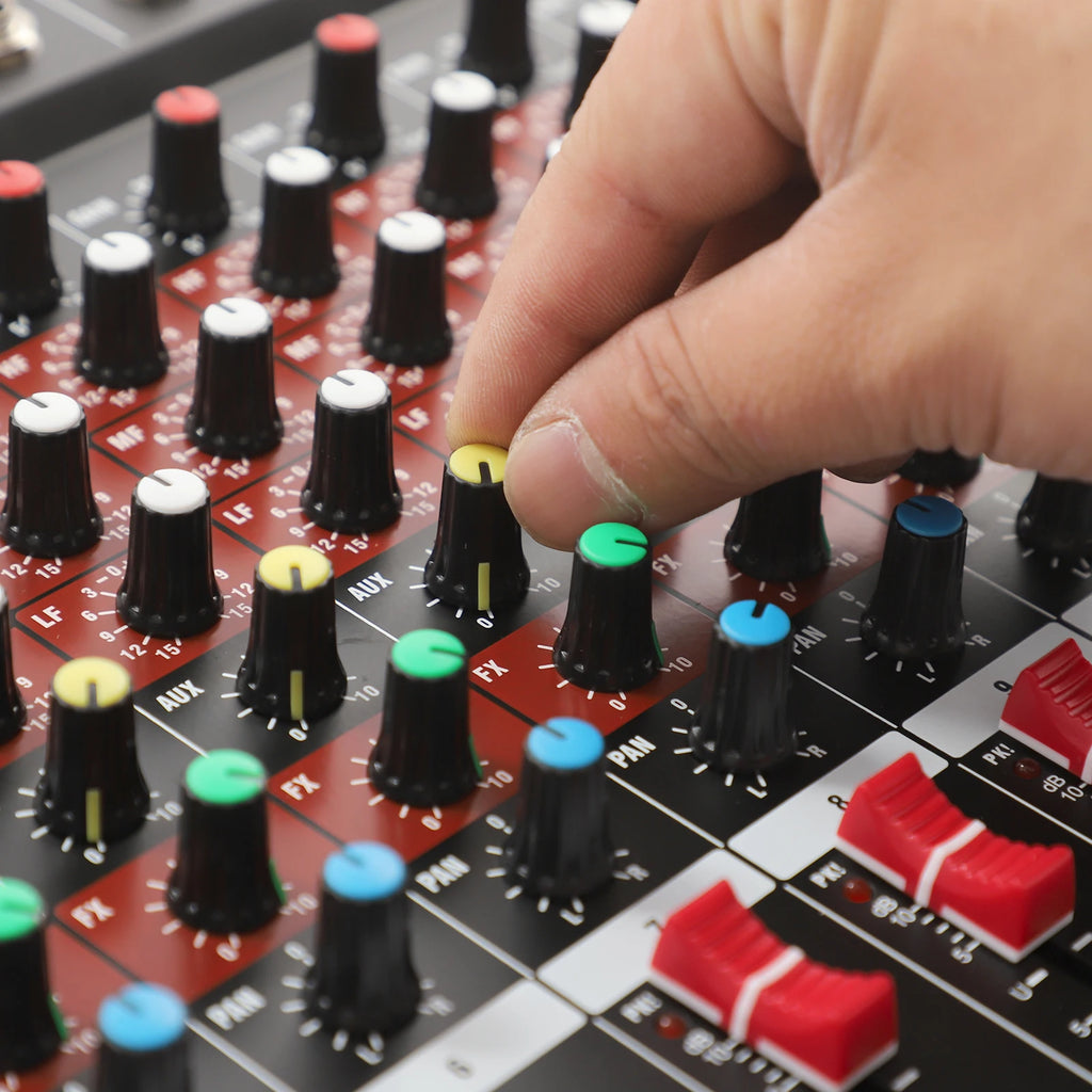 16-Channel Audio Mixer Console with Headphone Jack Professional Bluetooth Dj Audio Mixer for Home KTV, Webcasting, Campus Events