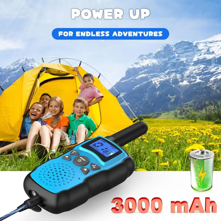 Walkie Talkies Rechargeable for Kids Adults Long Range,Xmas Birthday Gift for Boys Girls 3 4 5 6 7 8 9 10 Year Old,Hiking Campin