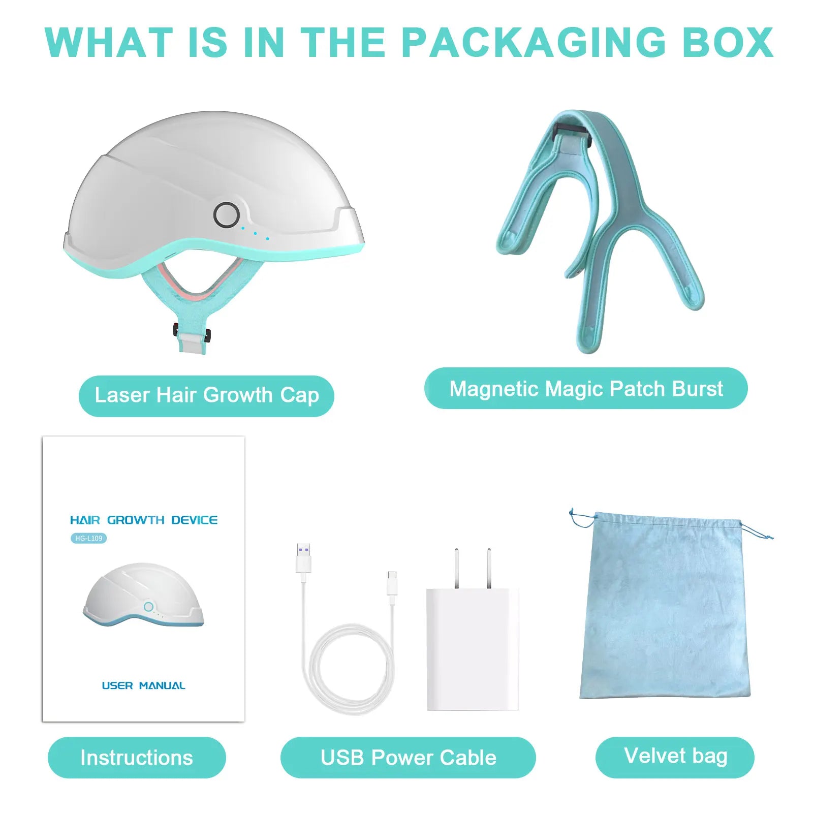 Wireless LLLT Hair Laser Cap 109pcs 650nm Laser Diodes Rechargeable Laser Helmet for Women Men Anti-Hair Loss Hair Growth Cap