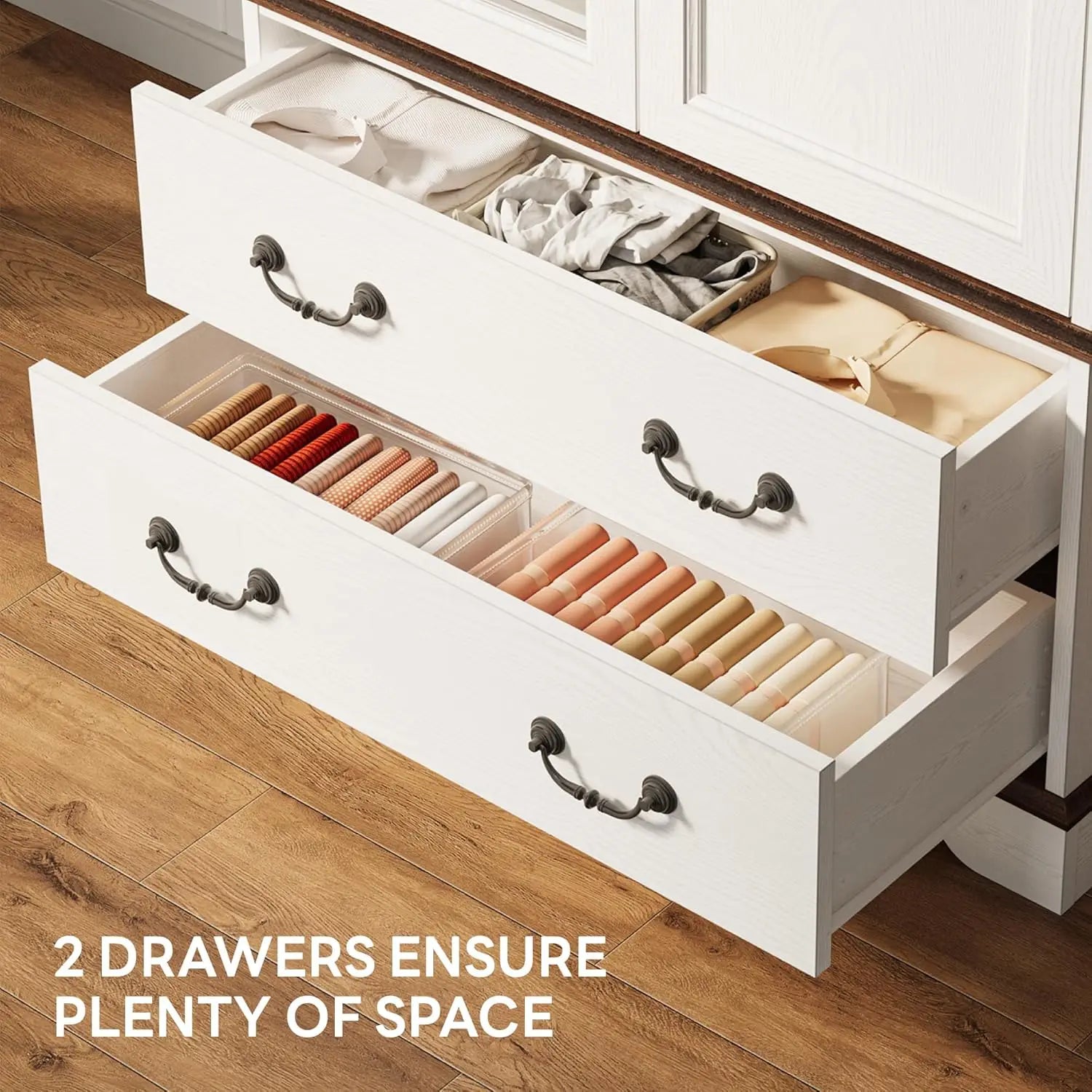 Armoire Wardrobe Closet with Mirror, 70.1" Wooden Clothing Storage Cabinet , Modern Bedroom Freestanding Wardrobe Combination