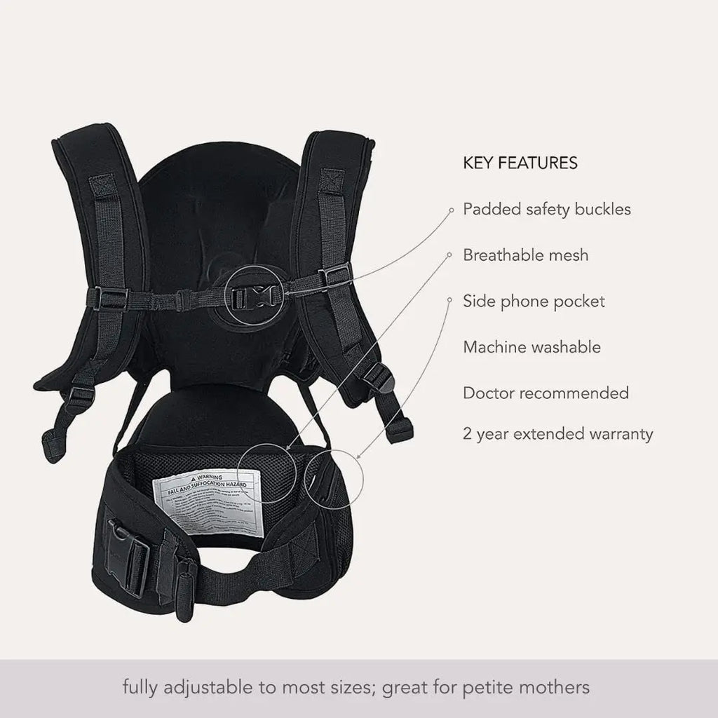 Essential Hip Seat Baby Carrier with 3 Carry Positions incl. Ergonomic Forward-Facing, Built-in Storage, Adjustable Waist Belt