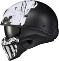 Covert X Open Face Half Shell 3/4 Mode Motorcycle Helmet Comm Ready Speaker Pockets DOT