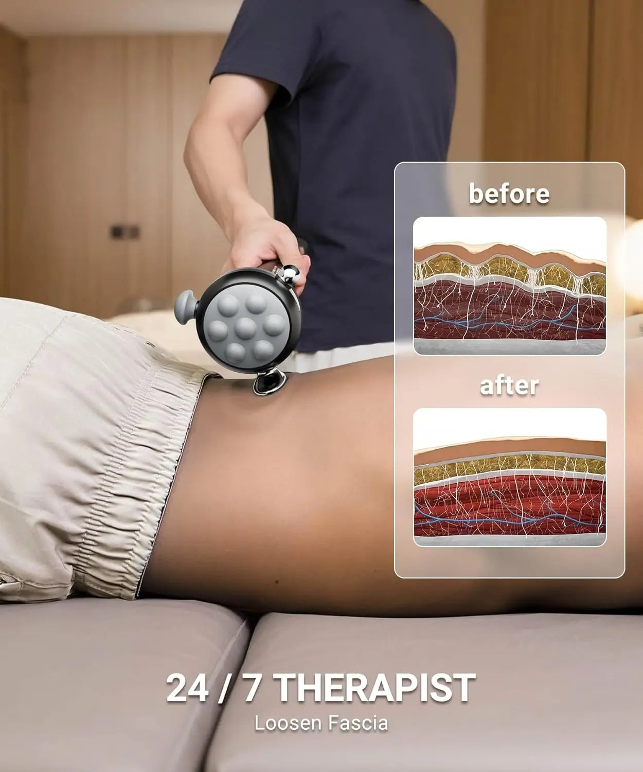 Pro Max Therapy Massager - 6500 RPM Deep Tissue Vibration Massage Gun for Full Body Pain Relief & Fascia Release, Portable Handh