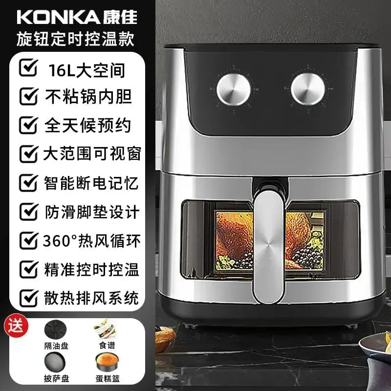 Konka visual air fryer fully automatic oven electric fryer household multi-function smart fritadeira eletrica air