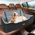 Large Dog Car Seat Under 100 lbs, Washable Pet Booster Seat with Storage Pocket & Seat Belt for Back Seat